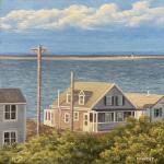 SUMMER HOUSE oil on canvas 8 x 8