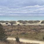BEACH POINT LANDING oil on canvas 14 x 18