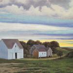 HOMESTEAD AT DUSK oil on canvas  20 x 24