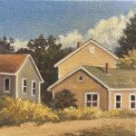 QUIET CORNERS II   oil on canvas   4 x 4"