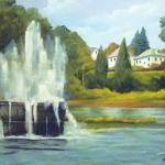 LAKE FOUNTAIN  acrylic, 11 x 14"  SOLD